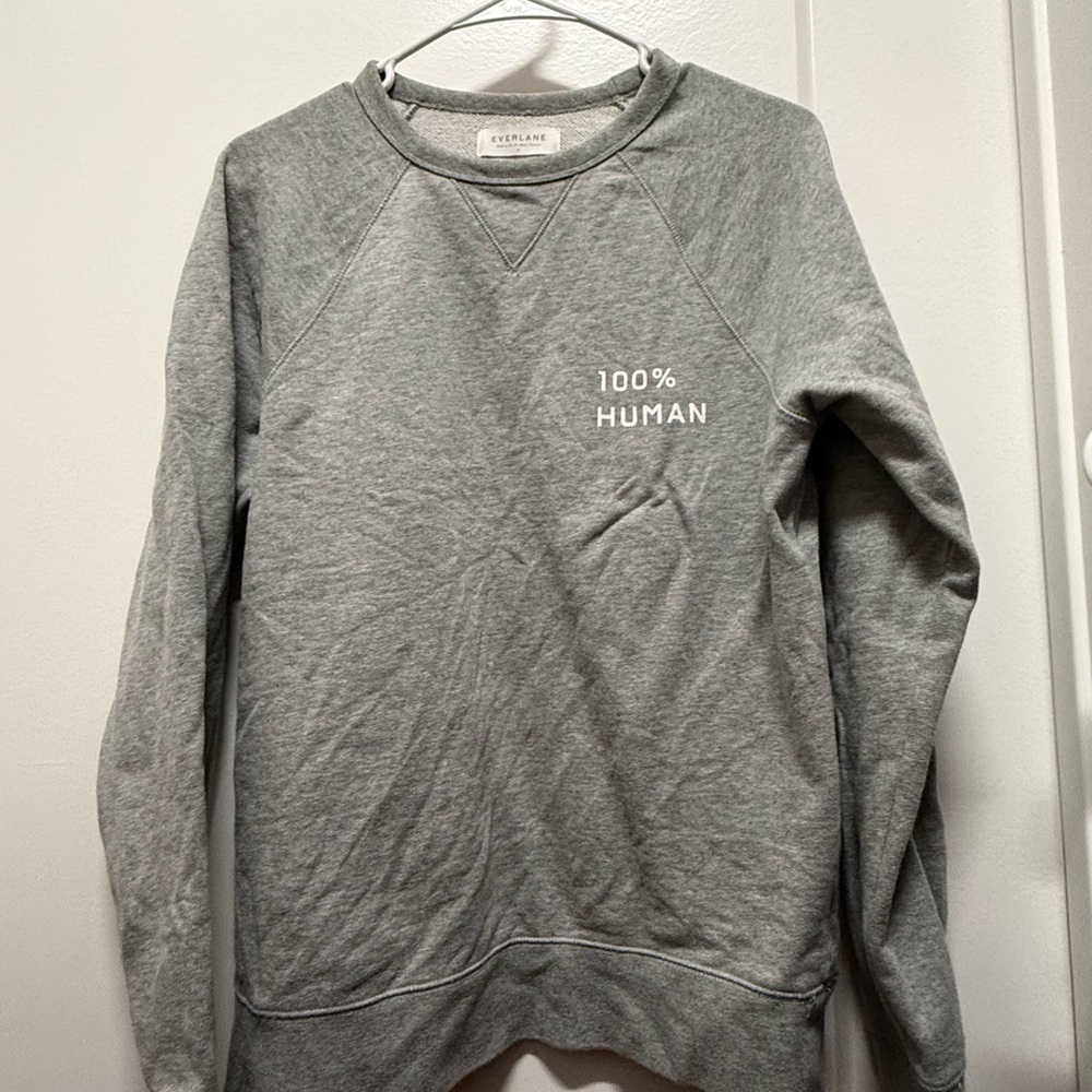 Everlane Gray Crew Neck Sweater